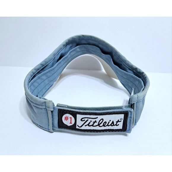 Titleist Visor Hat Blue Yellow #1 Distressed Adjustable Strap Vintage UCLA Golf - Picture 4 of 7